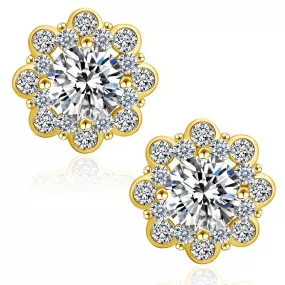 0.5 Carats *2 Excellent VVS1 Moissanite Earrings 0297