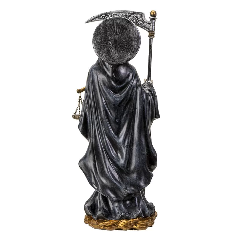 10.5" Santa Muerte Black Statue