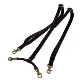 1.7Cm High Quality Real Cowhide Split Leather Strap Women Men Unisex Hook Suspenders