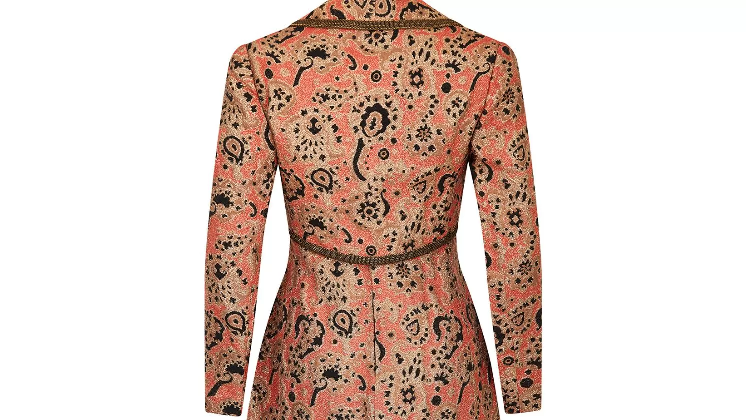 1960s Maria Moutet Paisley Lame Dress Suit