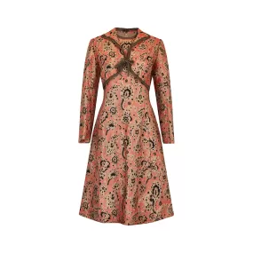 1960s Maria Moutet Paisley Lame Dress Suit