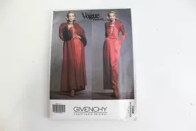 1990s Vogue Paris Original Givenchy 1046 Sewing Pattern, Evening Dress and Coat, UNCUT Complete FF