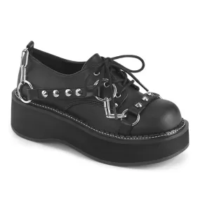 2 Inch Platform EMILY-32 Black Vegan Leather