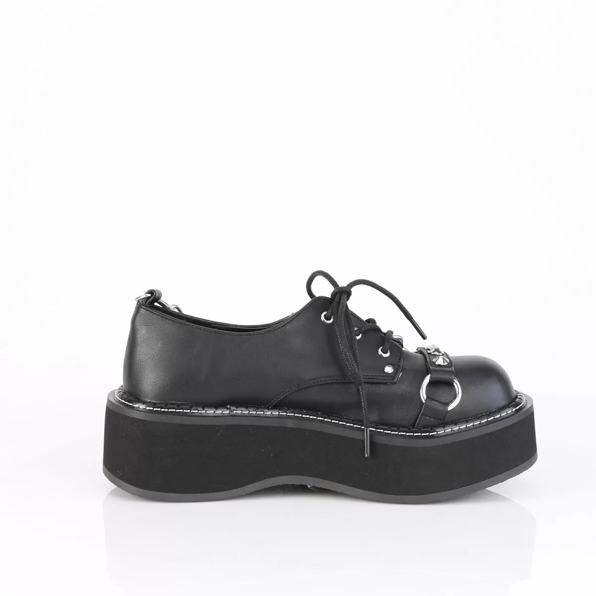 2 Inch Platform EMILY-32 Black Vegan Leather