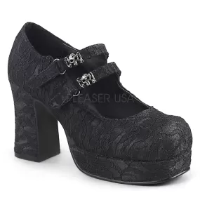 3 Inch Heel GOTHIKA-09 Black Satin