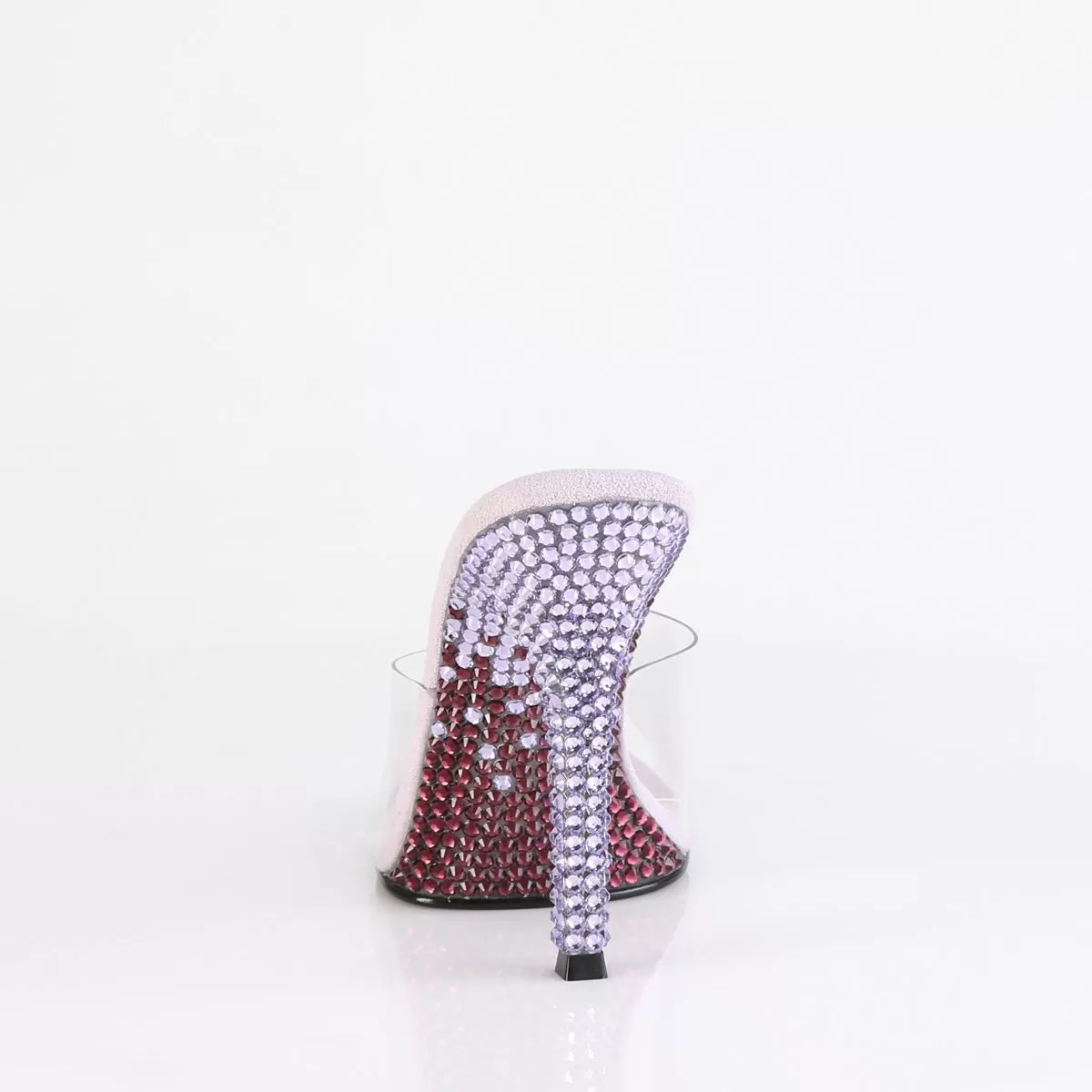 4 Inch Heel GALA-01DMM Clear Lavender Rhinestone