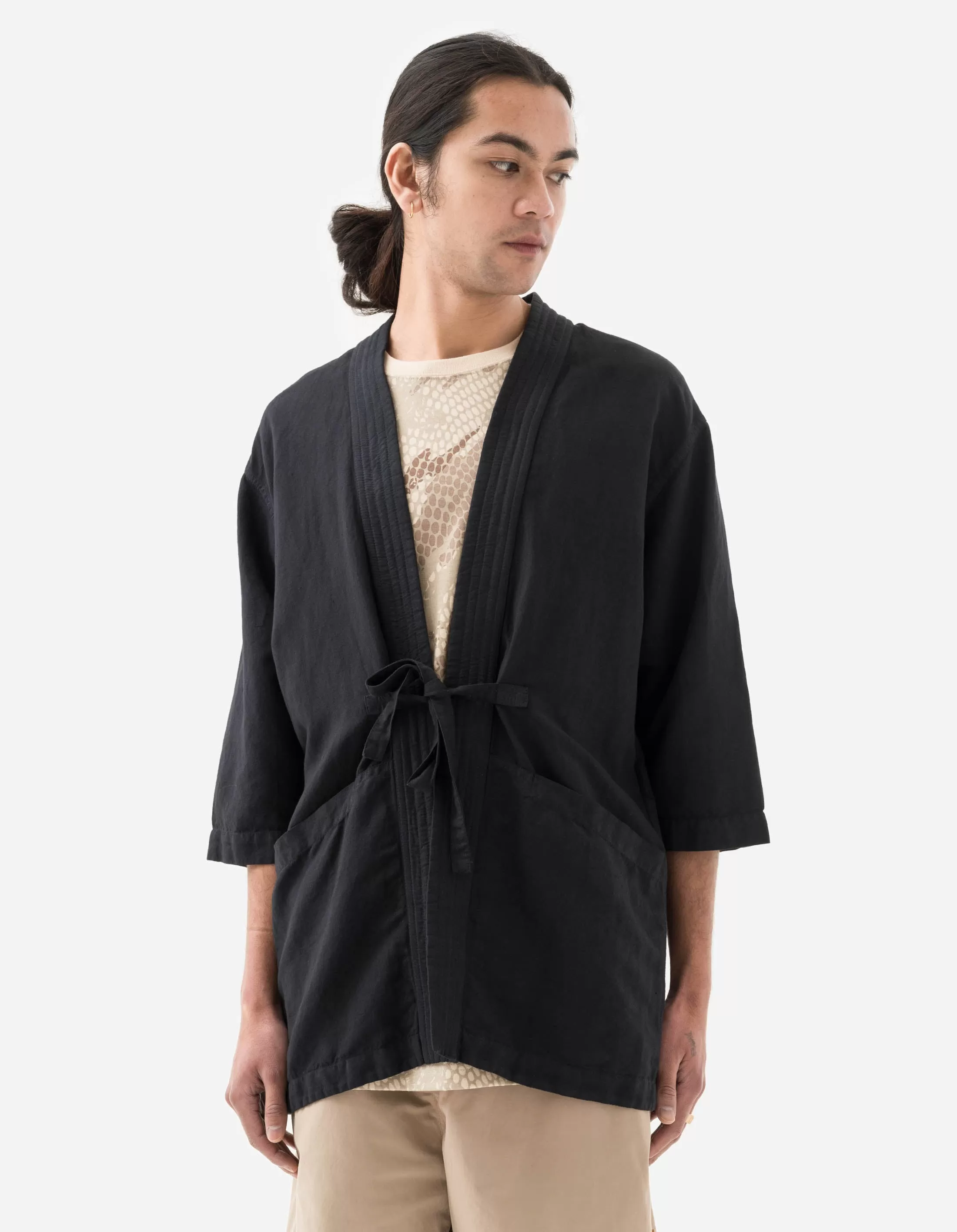 5088 Hemp Summer Kimono Navy