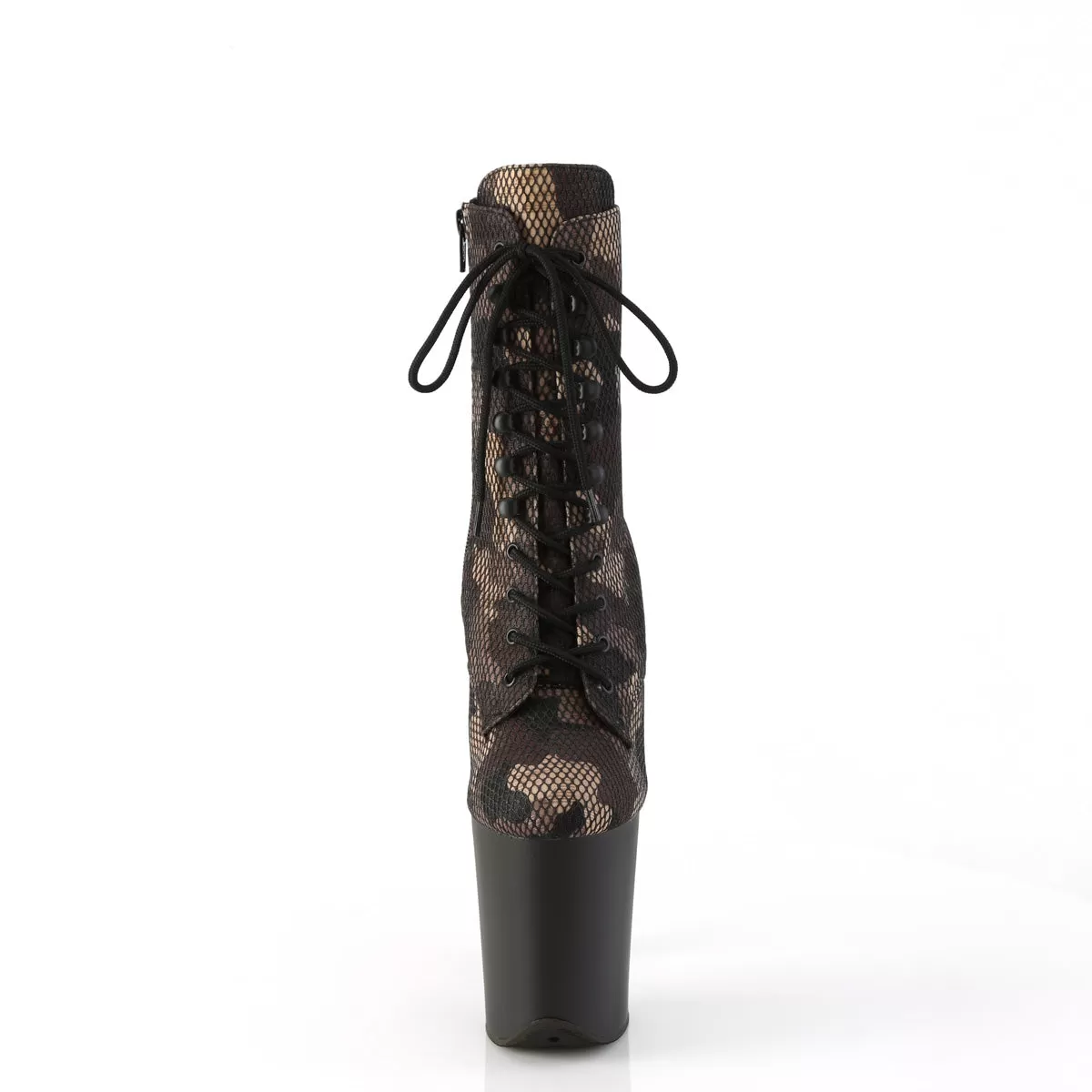 8 Inch Heel FLAMINGO-1020CM Green Camo Mesh