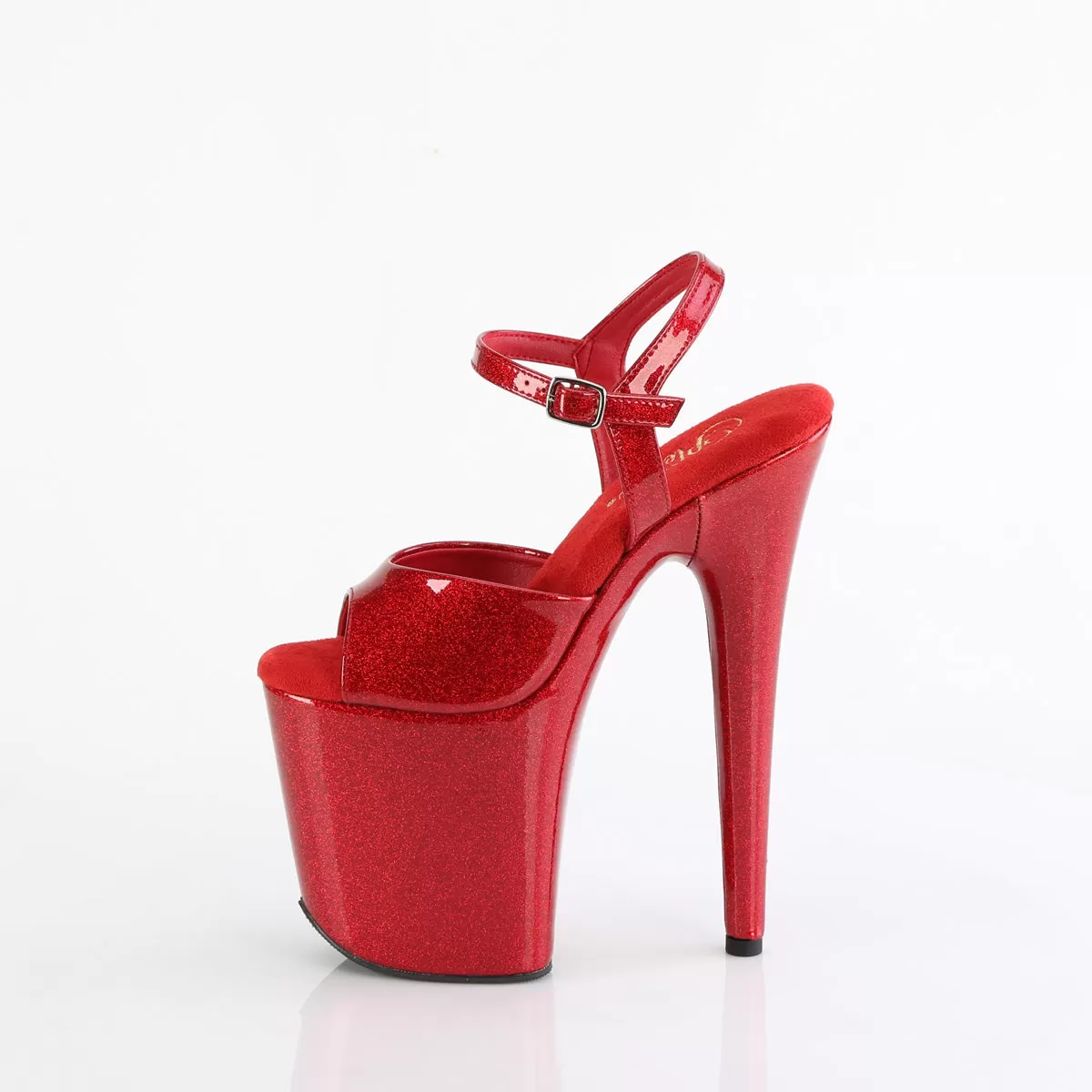 8 Inch Heel FLAMINGO-809GP Ruby Red Glitter