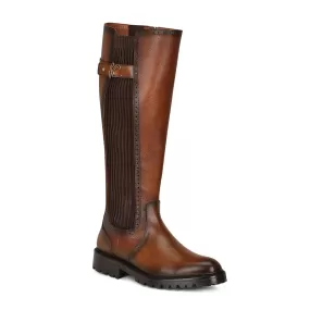 94TTSRS - Franco Cuadra brown casual leather riding boots for women.