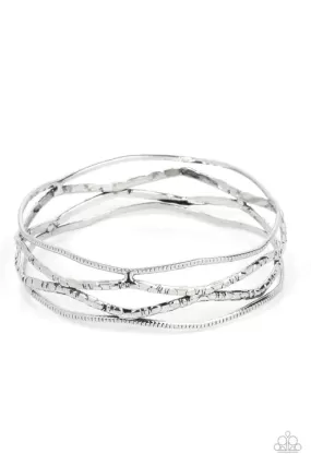 A Narrow ESCAPADE Silver Bracelet - Paparazzi Accessories