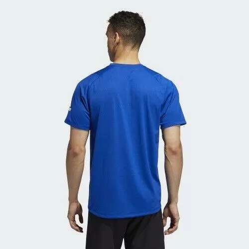 adidas Mens Freelift Weightlifting T-Shirt Blue