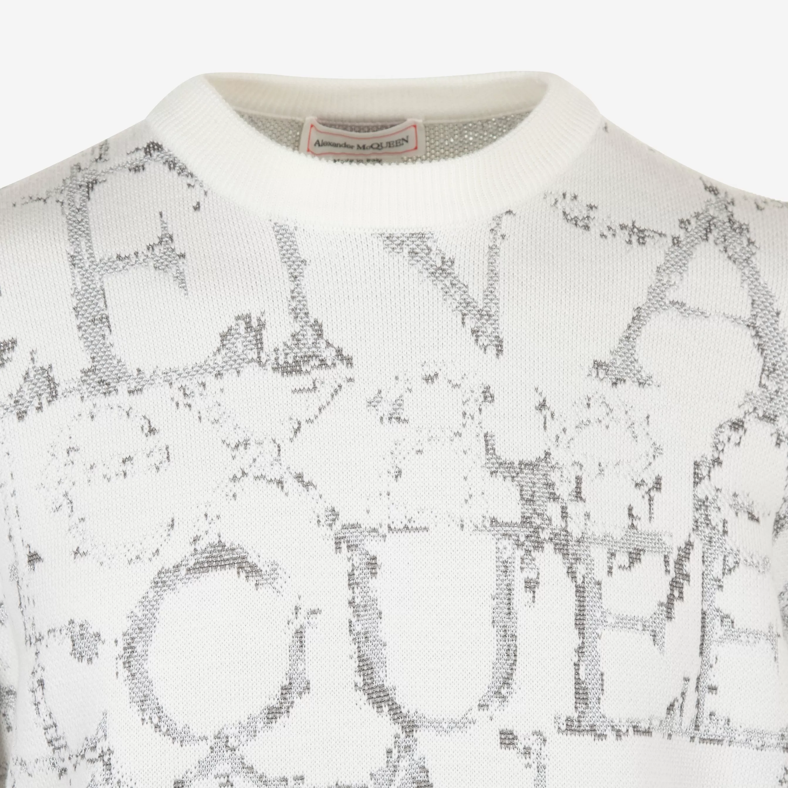 Alexander McQueen Silver Logo Knitwear