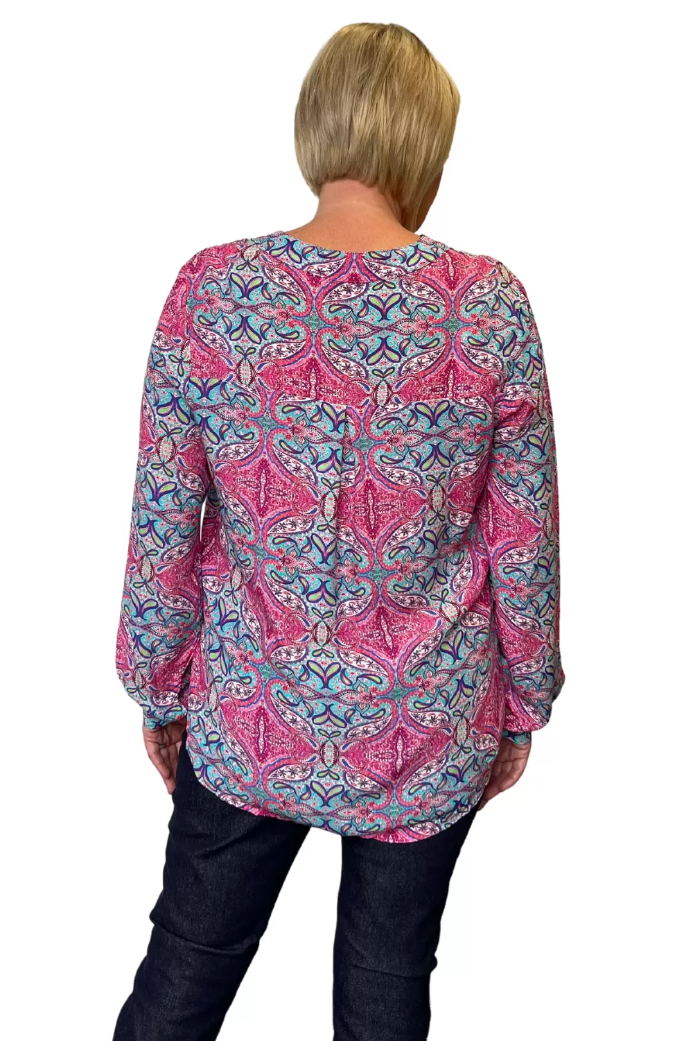 Allegra Shirt | Paisley Pink Multi