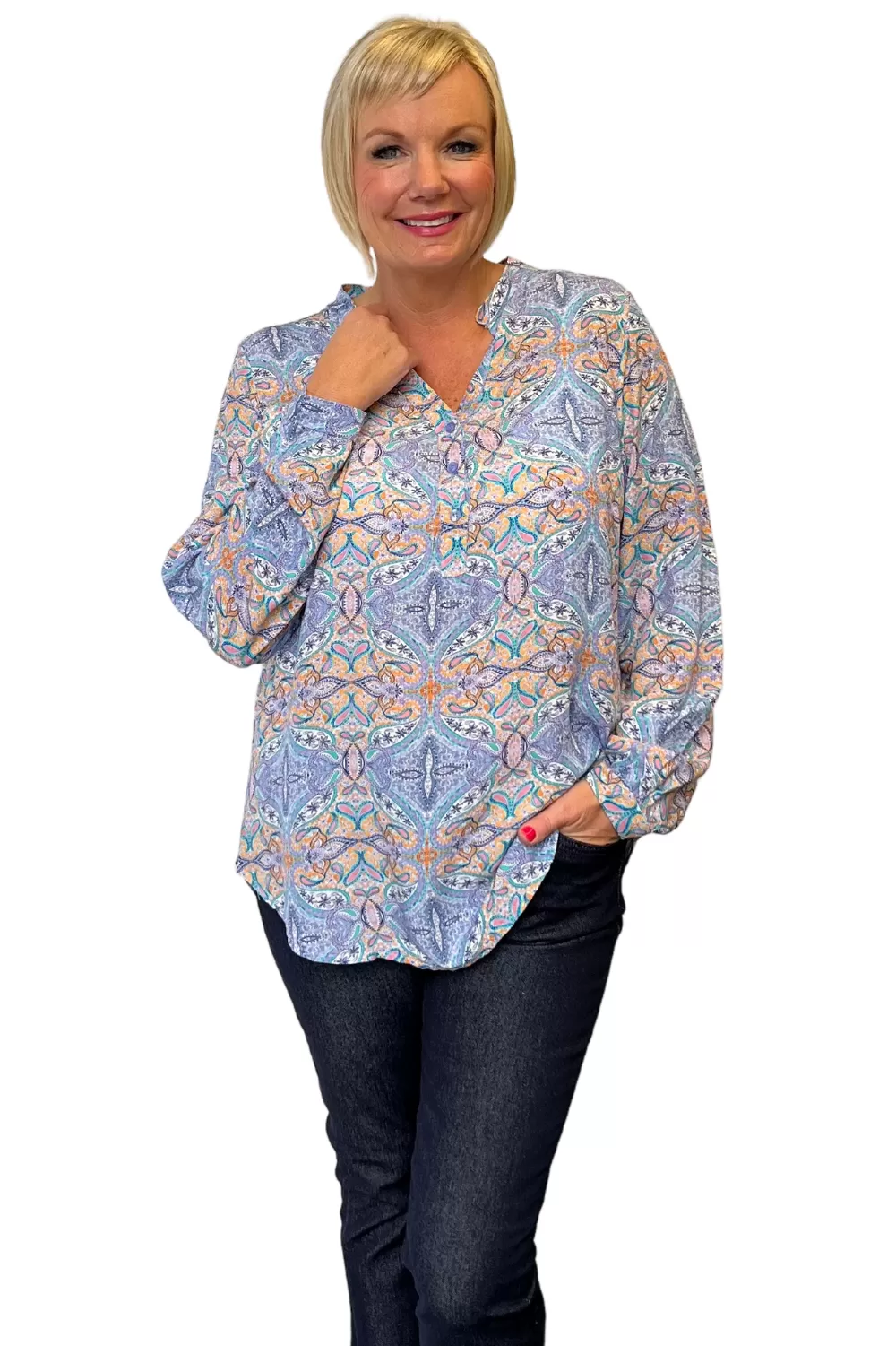 Allegra Shirt | Paisley Purple Multi