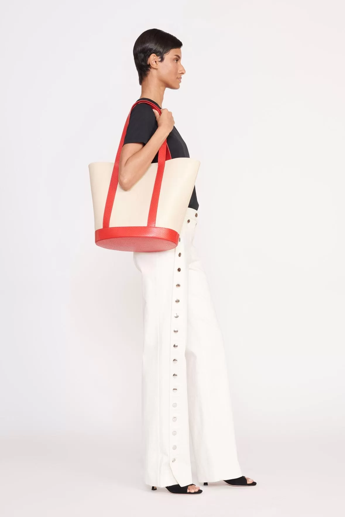 ALLORA TOTE | CREAM RED ROSE