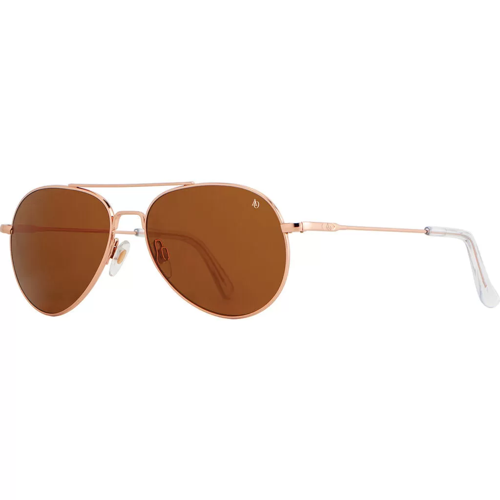 American Optical General Sunglasses | Rose Gold/Polarized Glass Brown