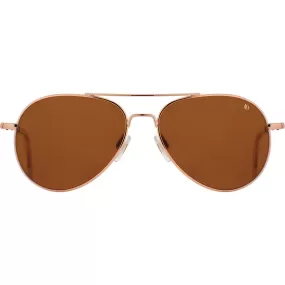 American Optical General Sunglasses | Rose Gold/Polarized Glass Brown