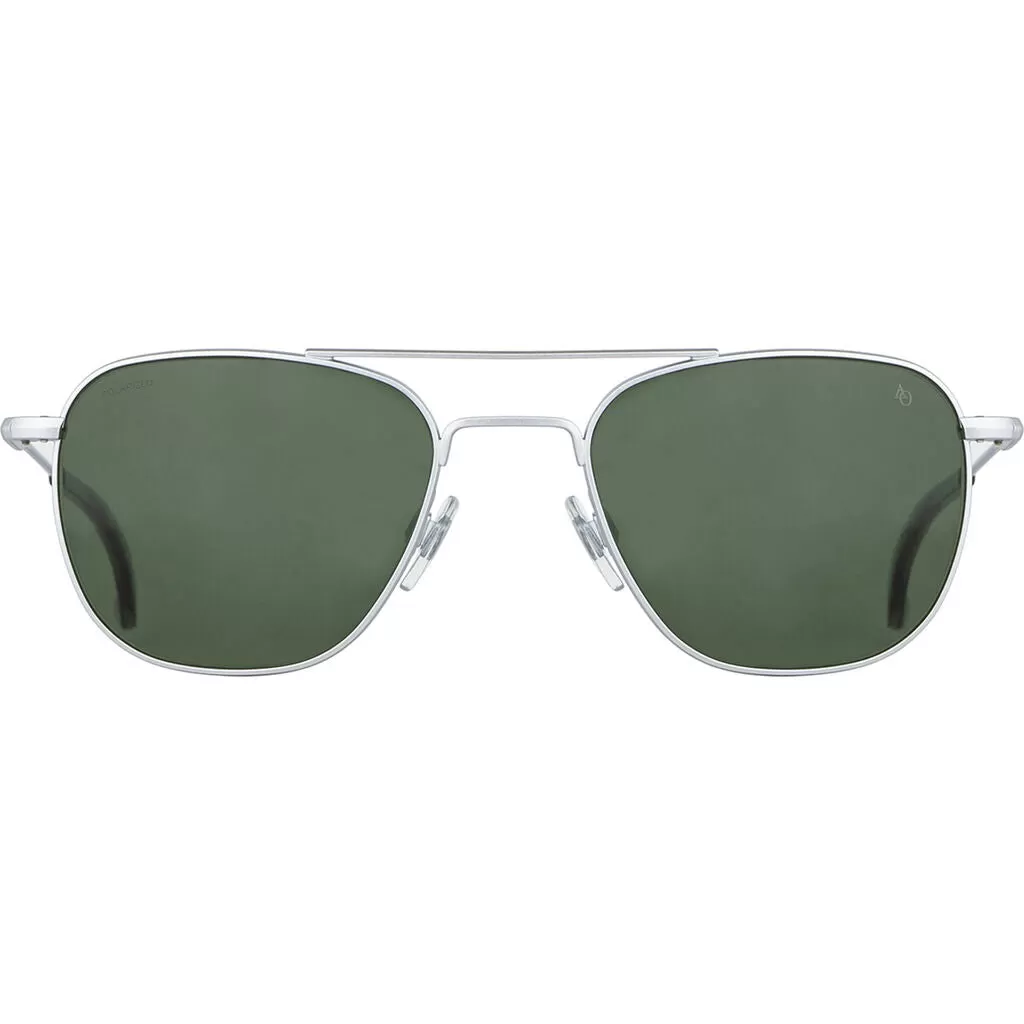 American Optical General Sunglasses | Silver/Glass Green