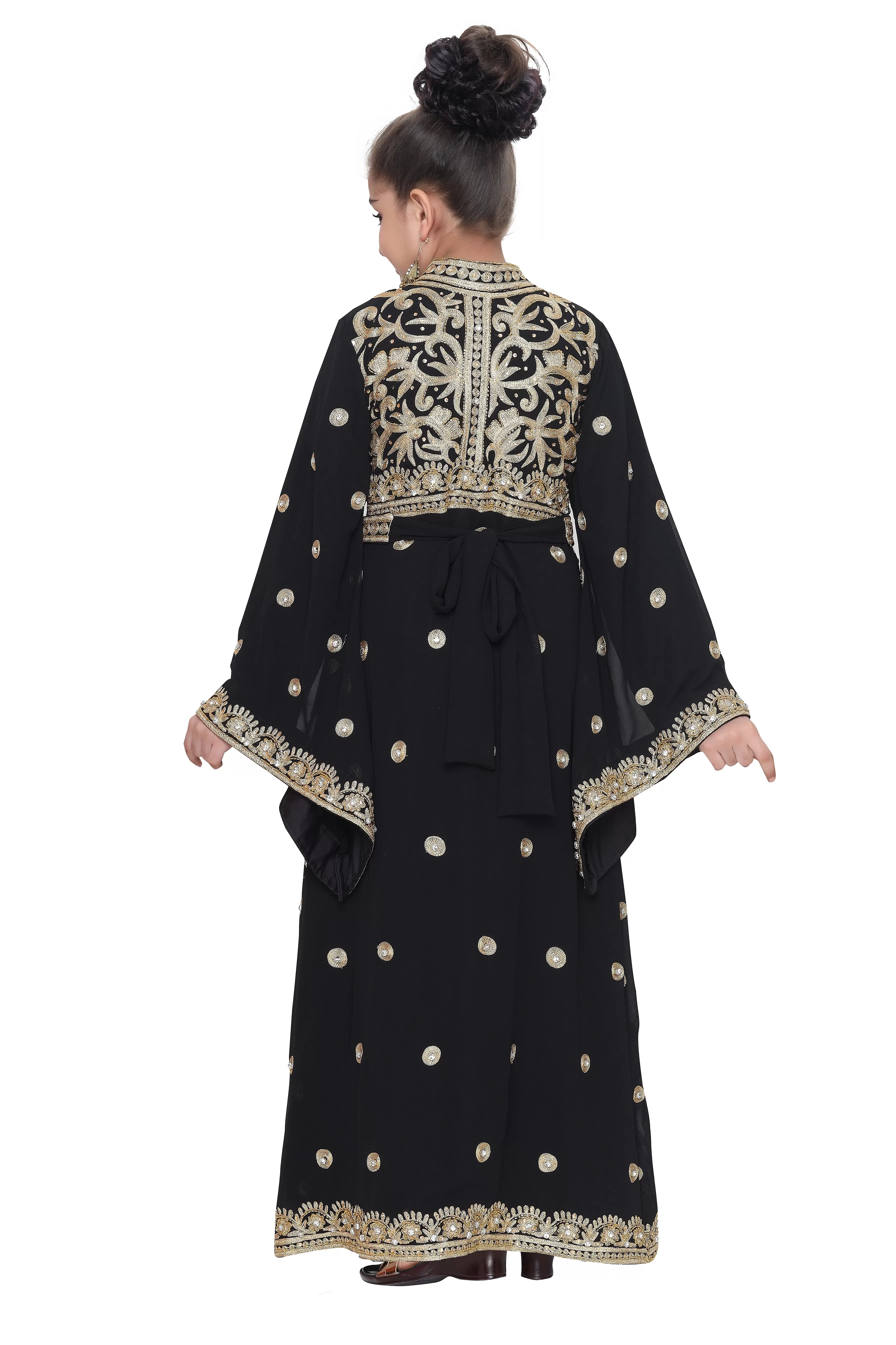 Arabian Djellaba Maxi Embroidered Dress