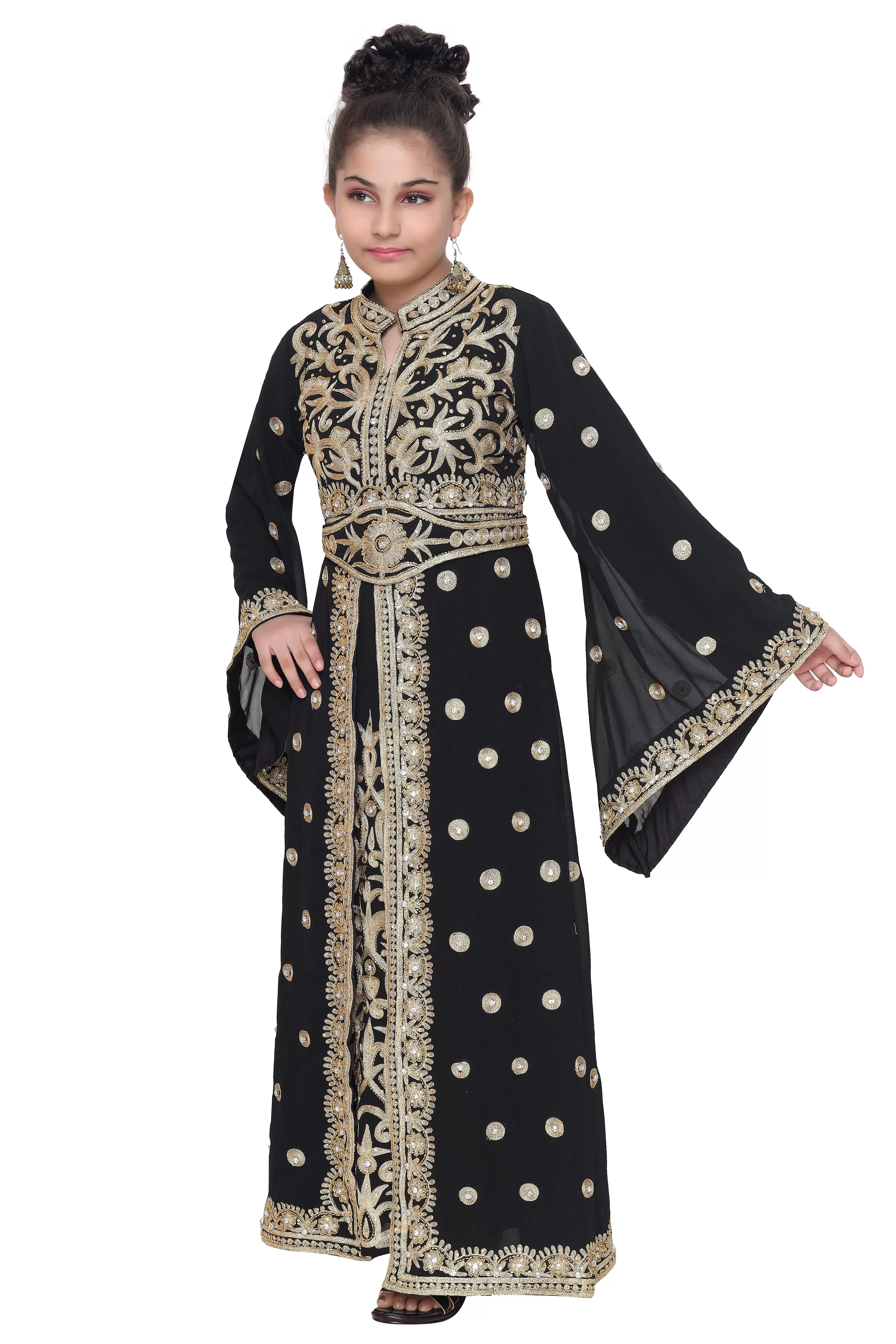 Arabian Djellaba Maxi Embroidered Dress