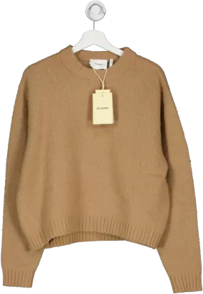 AXEL ARIGATO Beige Camel Beyond Merino Wool And Cashmere-blend Jumper Bnwt UK XS