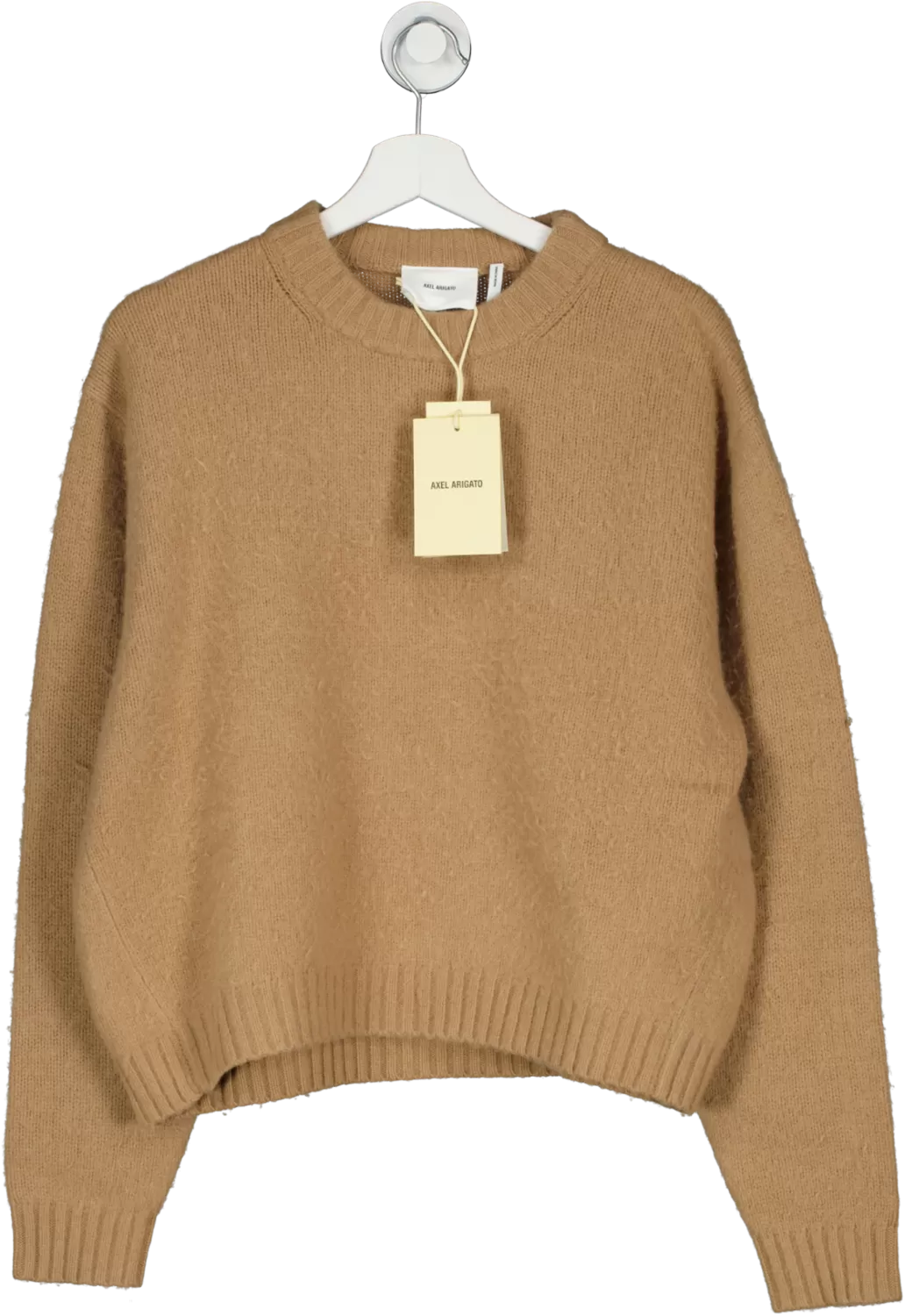 AXEL ARIGATO Beige Camel Beyond Merino Wool And Cashmere-blend Jumper Bnwt UK XS