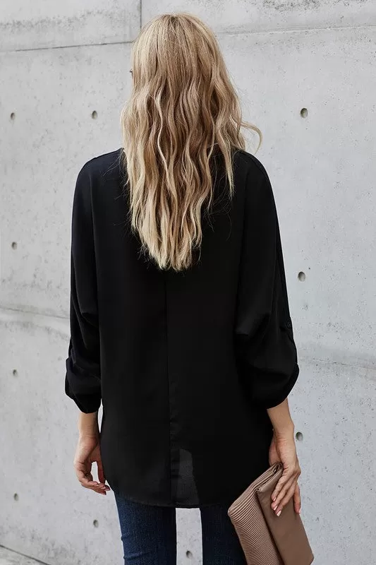 Back To Business Top- Black