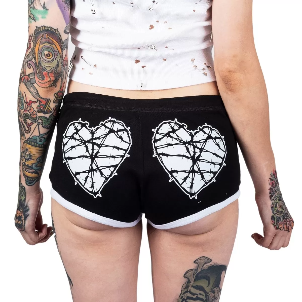 Barbed Wire Heart Short Shorts