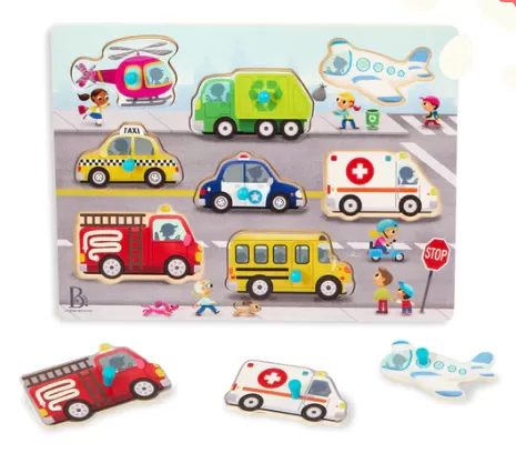 Battat Peek & Explore Puzzle - Transportation