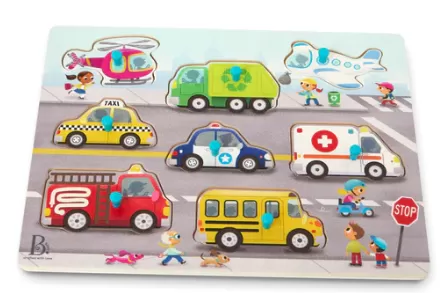 Battat Peek & Explore Puzzle - Transportation