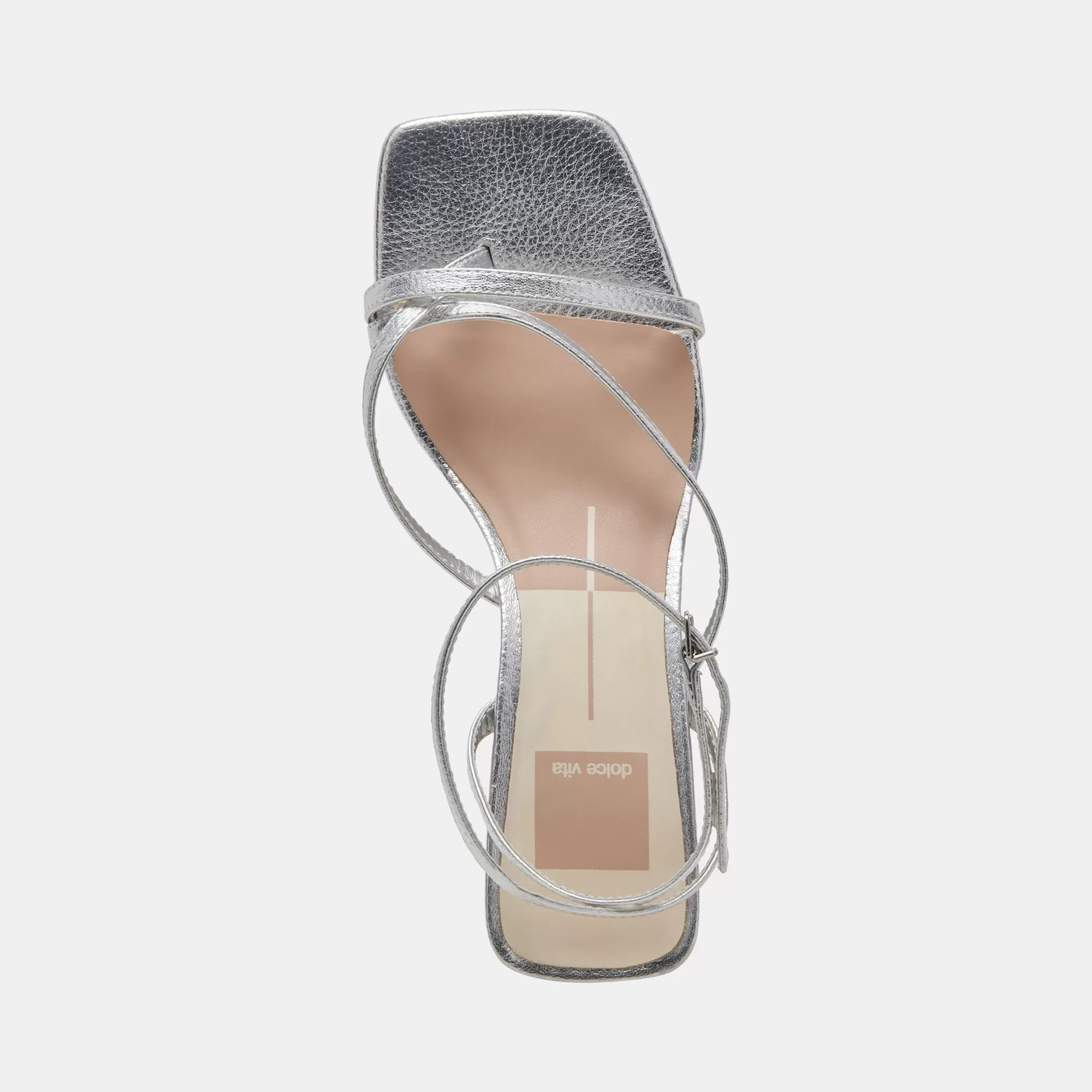 BAYLOR HEELS SILVER METALLIC LEATHER - re:vita