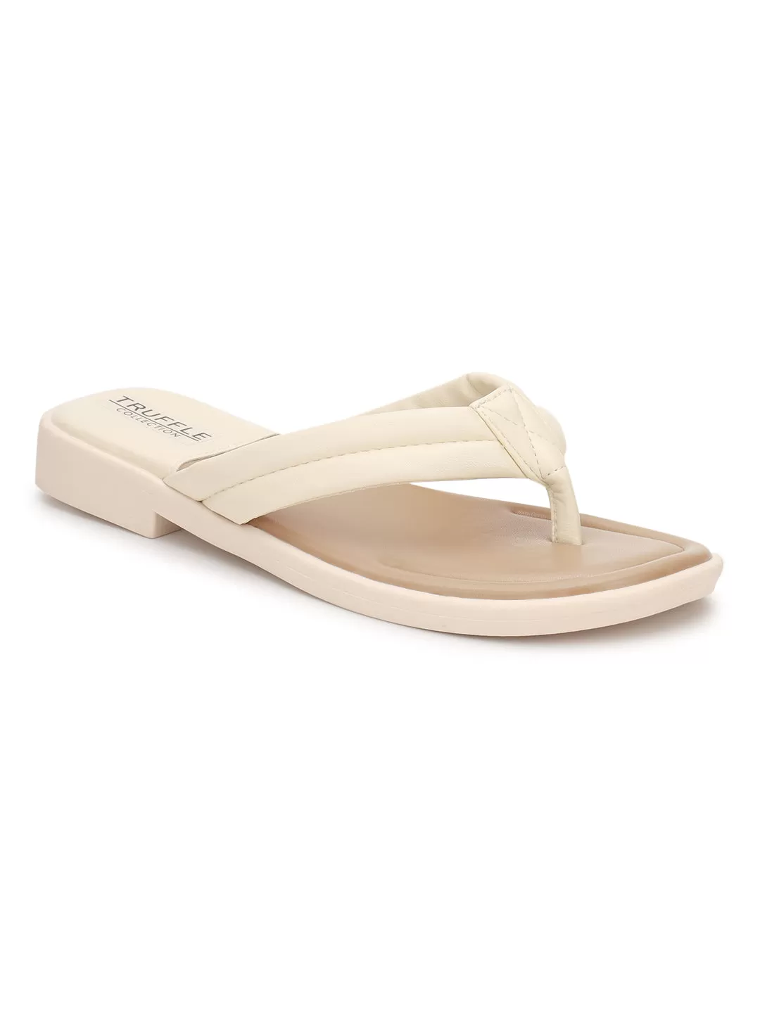 Beige PU Slip-On Flats (TC-RS3593-BEIG)