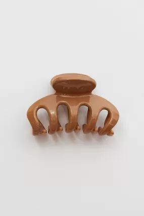 Beige Solid Hair Claw Clip