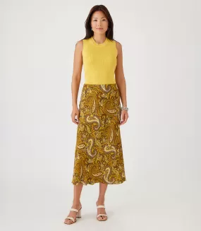 Bias Cut Midi Skirt