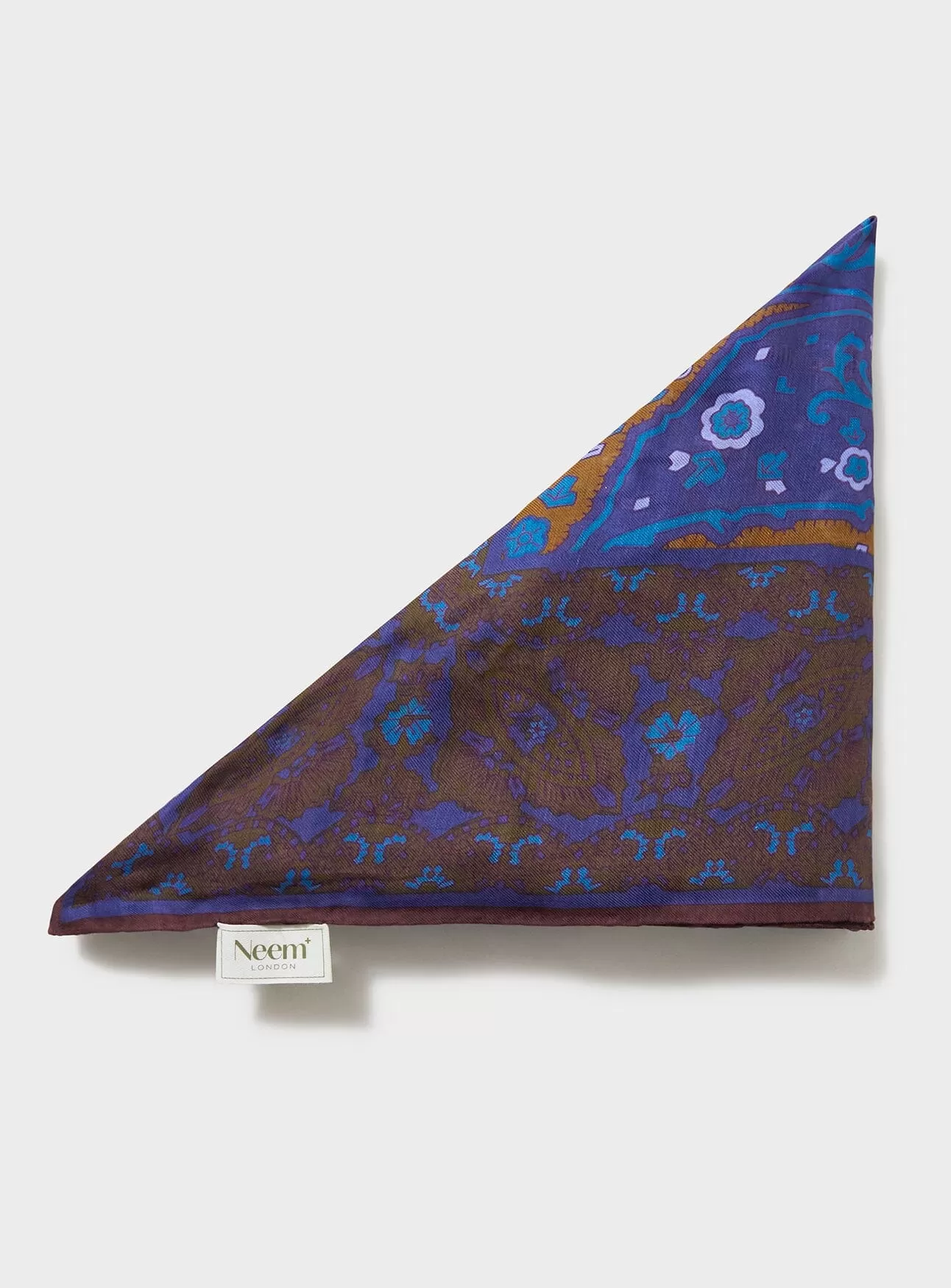 Biodegradable Italian Tencel Blue Paisley Flamboyant Scarf