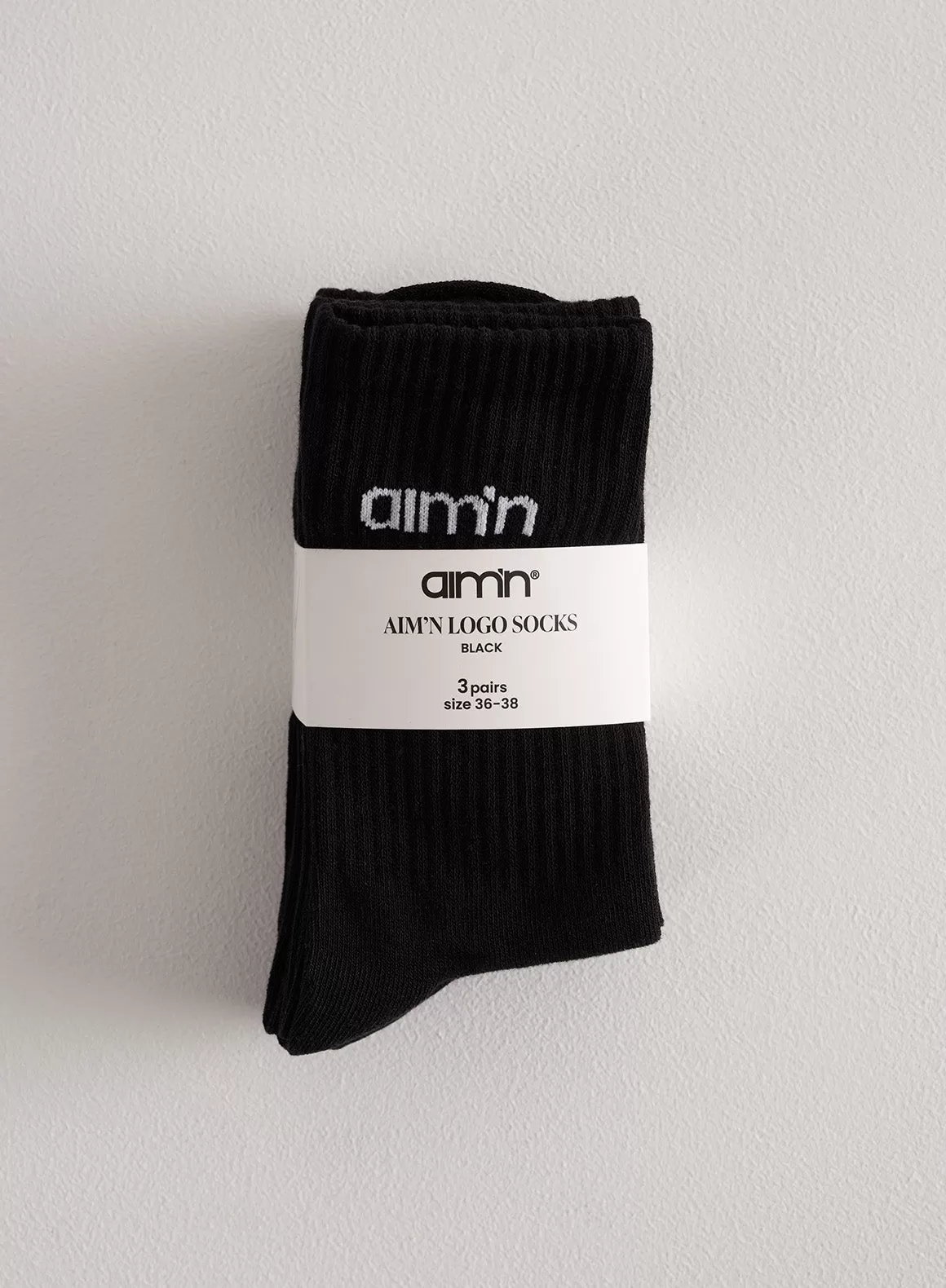 Black aim'n Logo Socks 3-pack