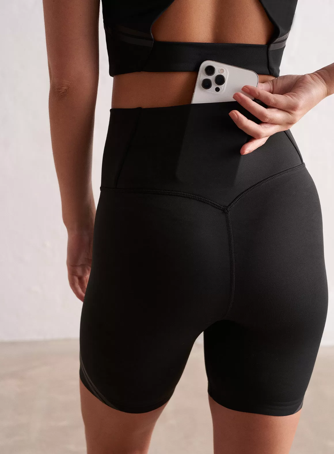 Black Elevate Core Midi Shorts