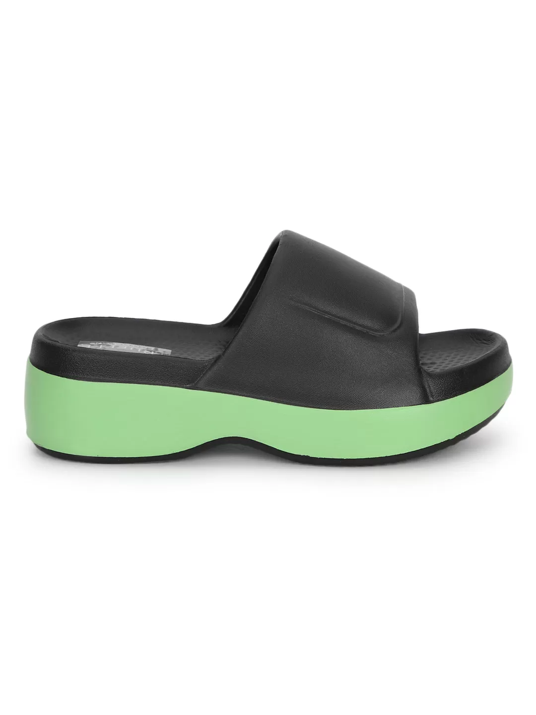 Black Green PU Slip-On Flats (TC-RS3690-BLKGRN)