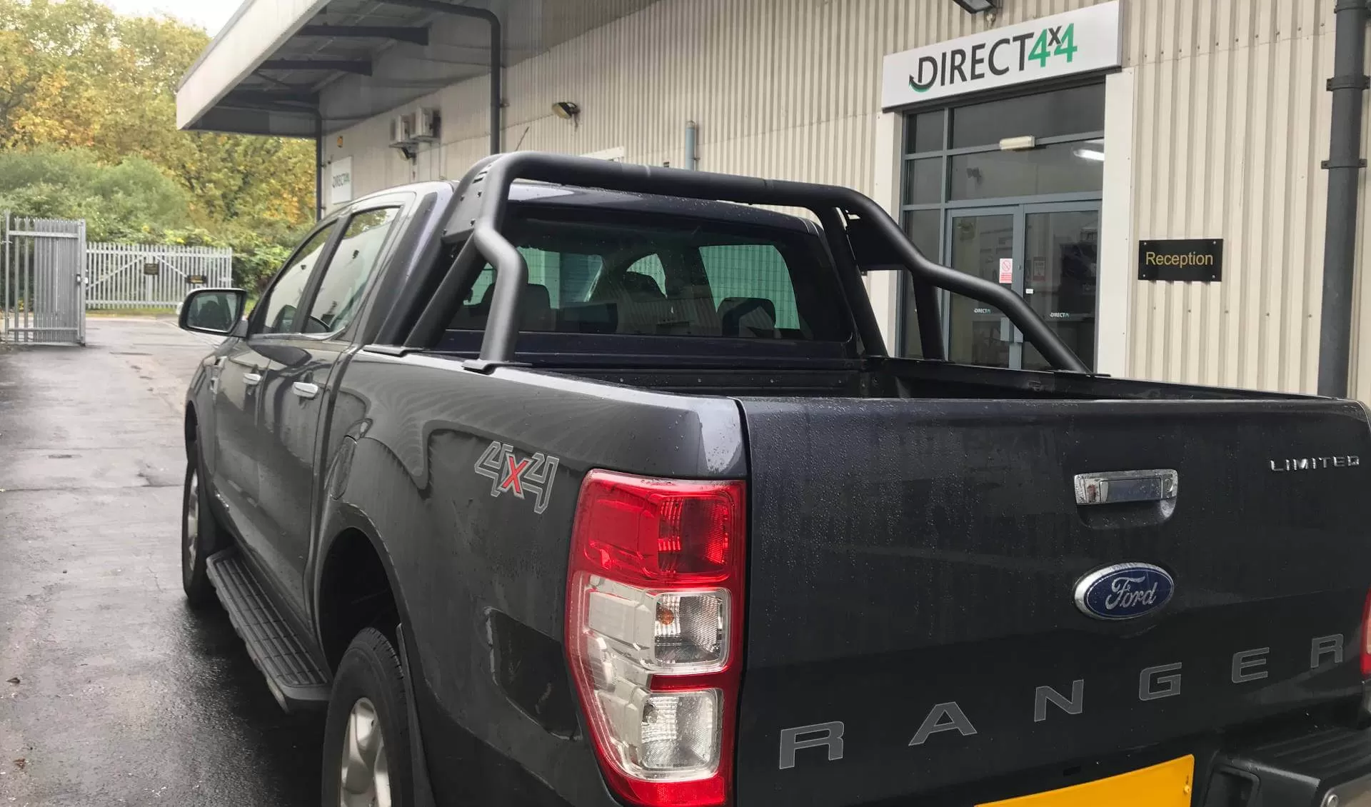 Black Short Arm Roll Sports Bar for the Ford Ranger 2012 