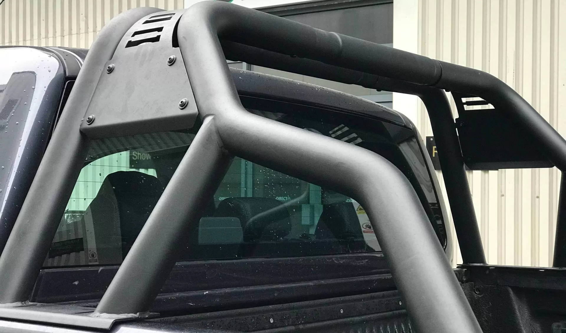 Black Short Arm Roll Sports Bar for the Ford Ranger 2012 