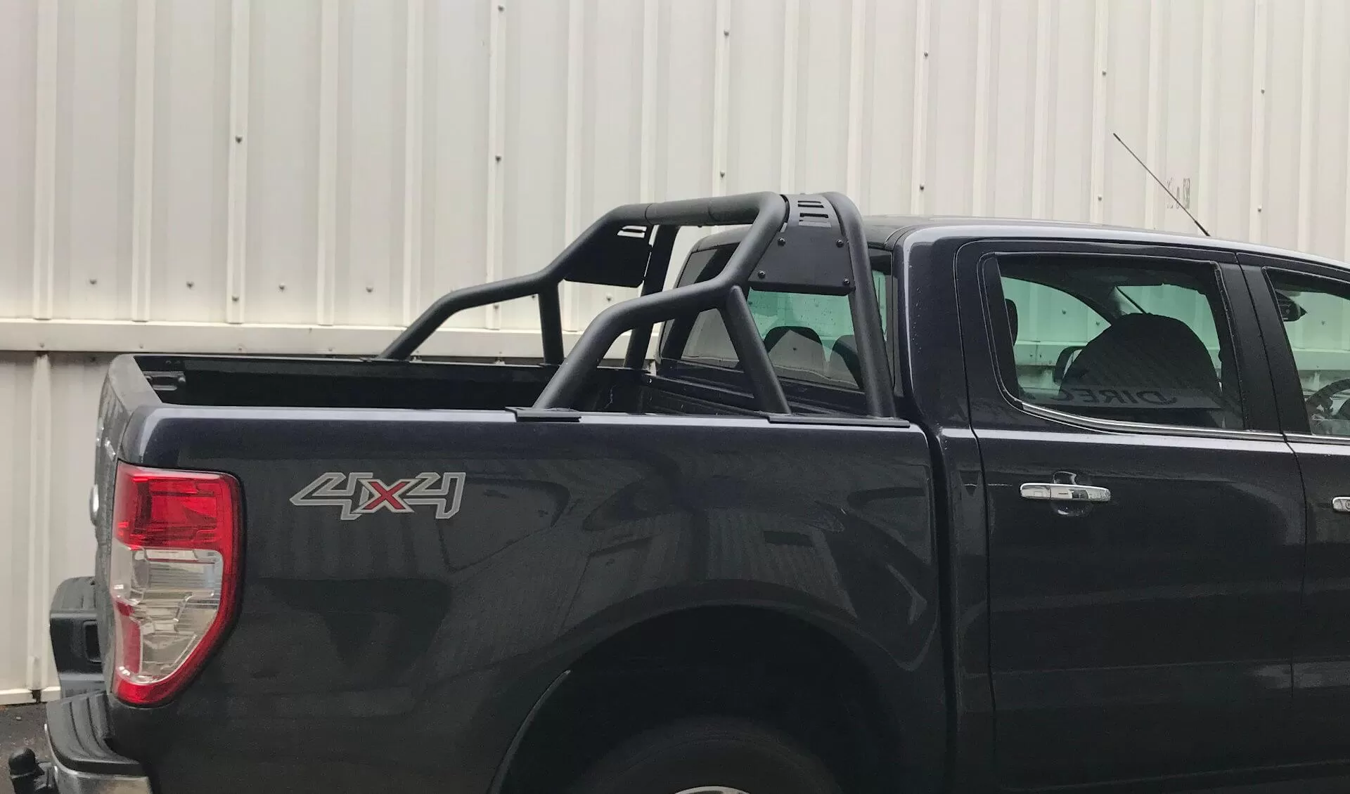 Black Short Arm Roll Sports Bar for the Ford Ranger 2012 