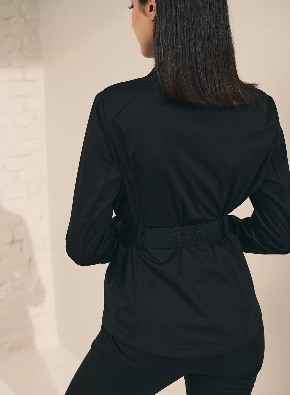 Black Softshell 4-Way Stretch Jacket