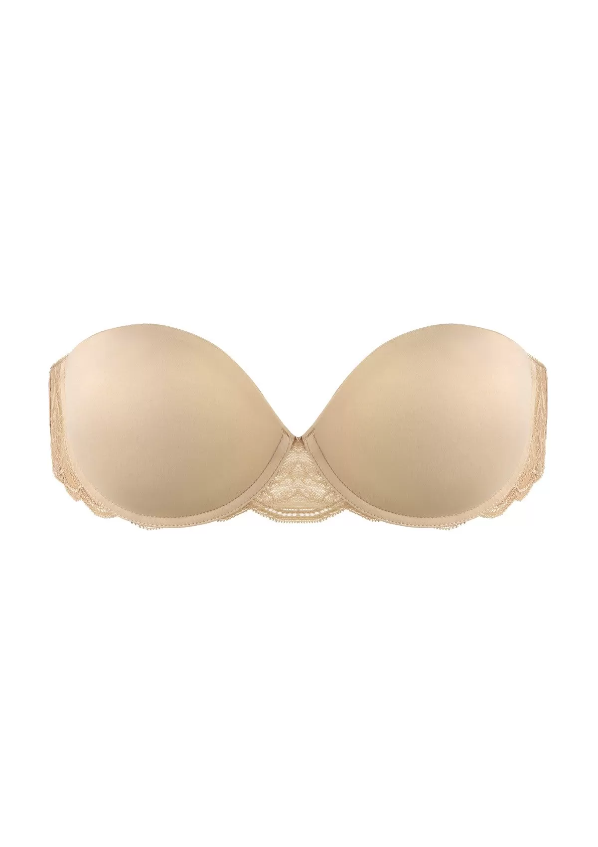 Blossom Mist Lace Trim Clear Back Strap Convertible Strapless Bra