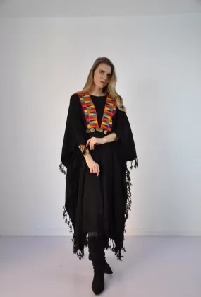 Bohemian embroidered Kimono cardigan, Wool Kimono, Boho Kimono Cardigan, Womens Cardigans, Boho Cardigan, Duster, Velvet Cardigan