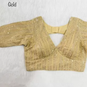 Bollywood Style Designer Blouse In Gold