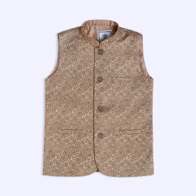 Boys Jamawar Waistcoat