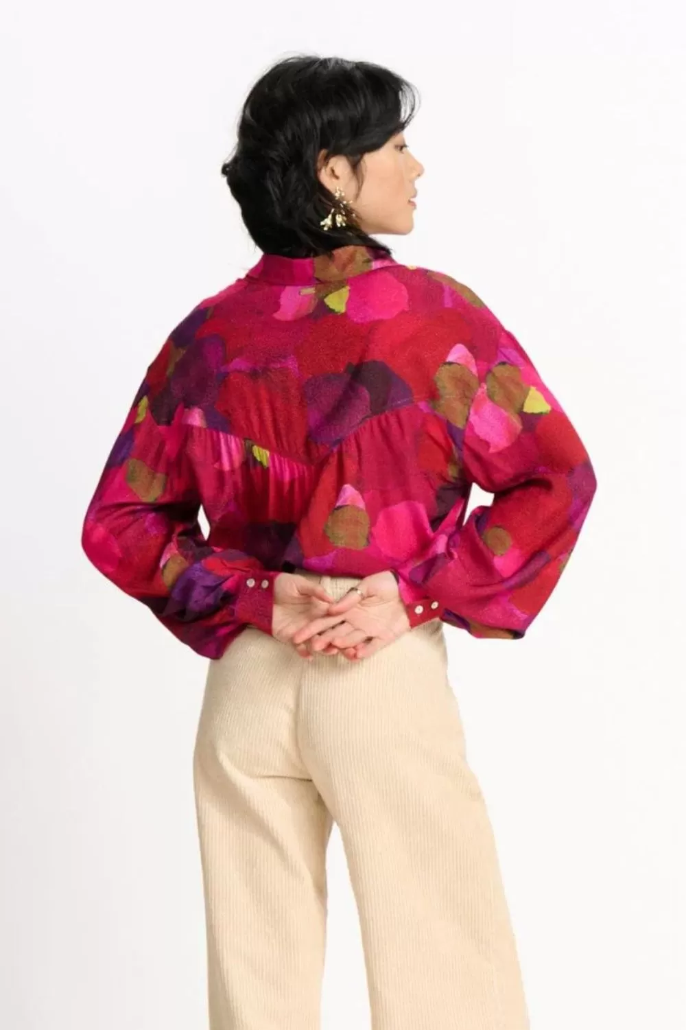 Brushwork Fiery Blouse | Pink