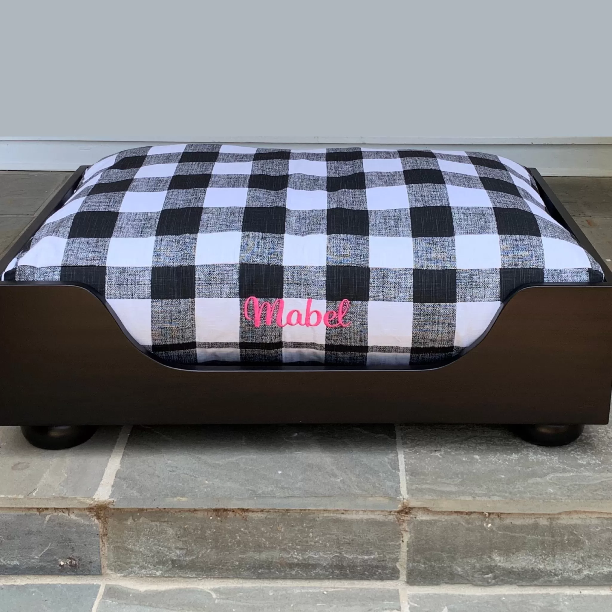 Buffalo Plaid Dog Beds with Personalization