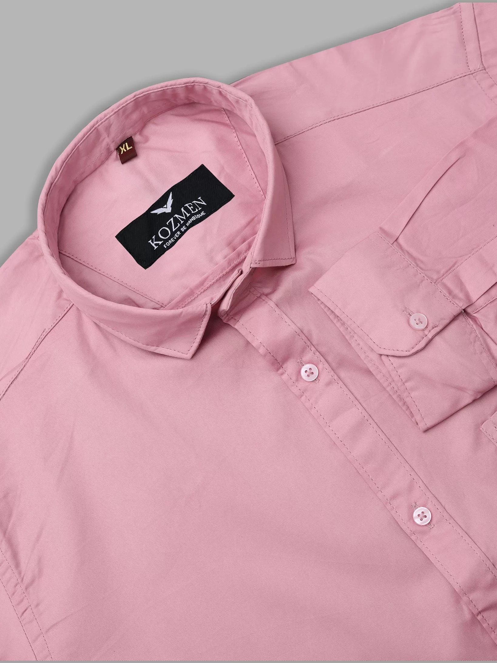 Cameo Pink Color Affordable Solid Cotton Shirt